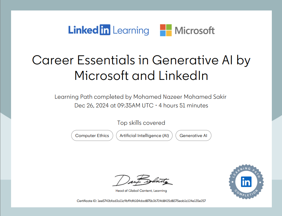Generative AI Certification