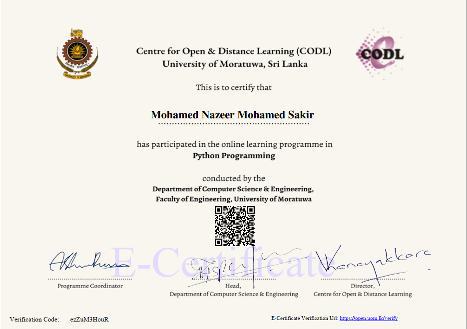 Advanced Python Certification